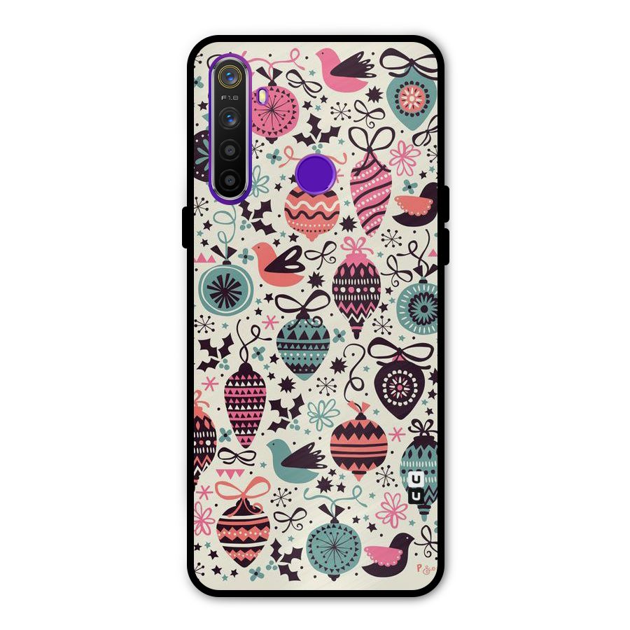 Celebration Pattern Metal Back Case for Realme Narzo 10