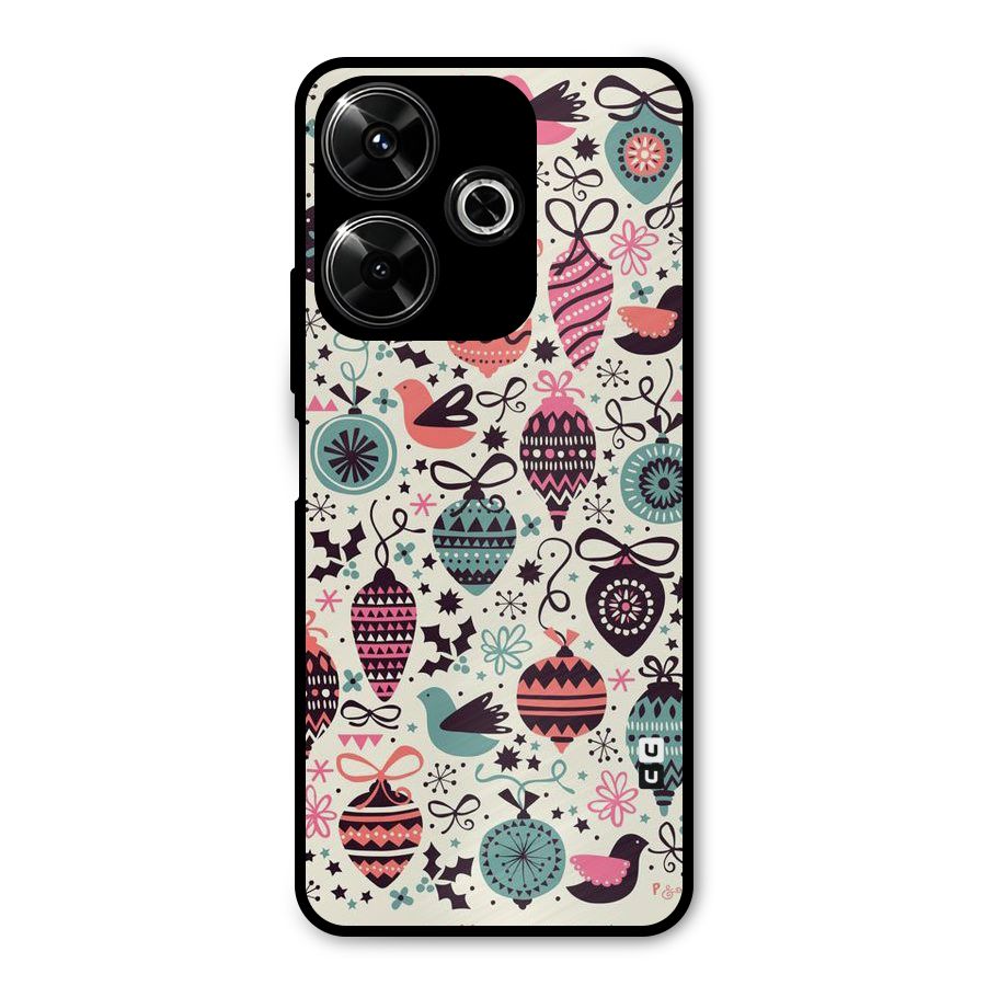Celebration Pattern Metal Back Case for Redmi 13 5G
