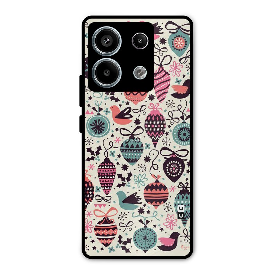 Celebration Pattern Metal Back Case for Redmi Note 13 Pro 5G