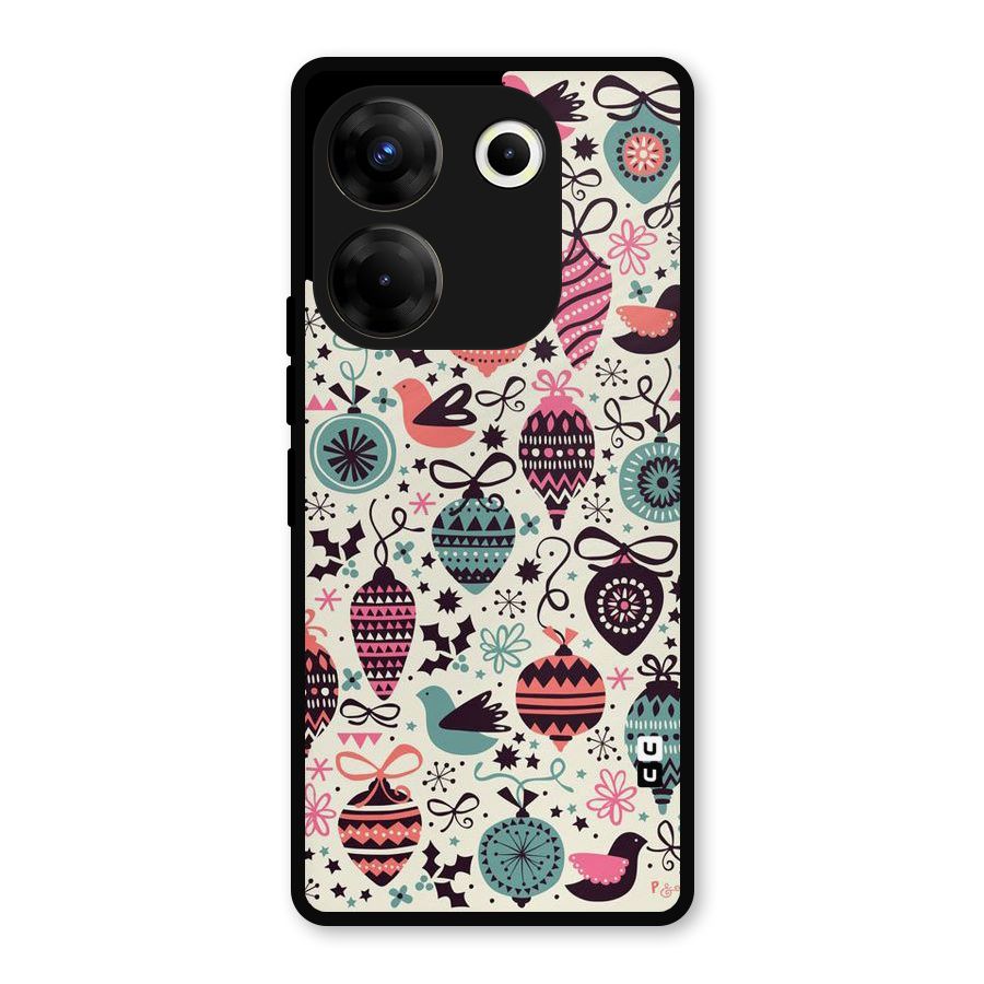 Celebration Pattern Metal Back Case for Tecno Camon 20