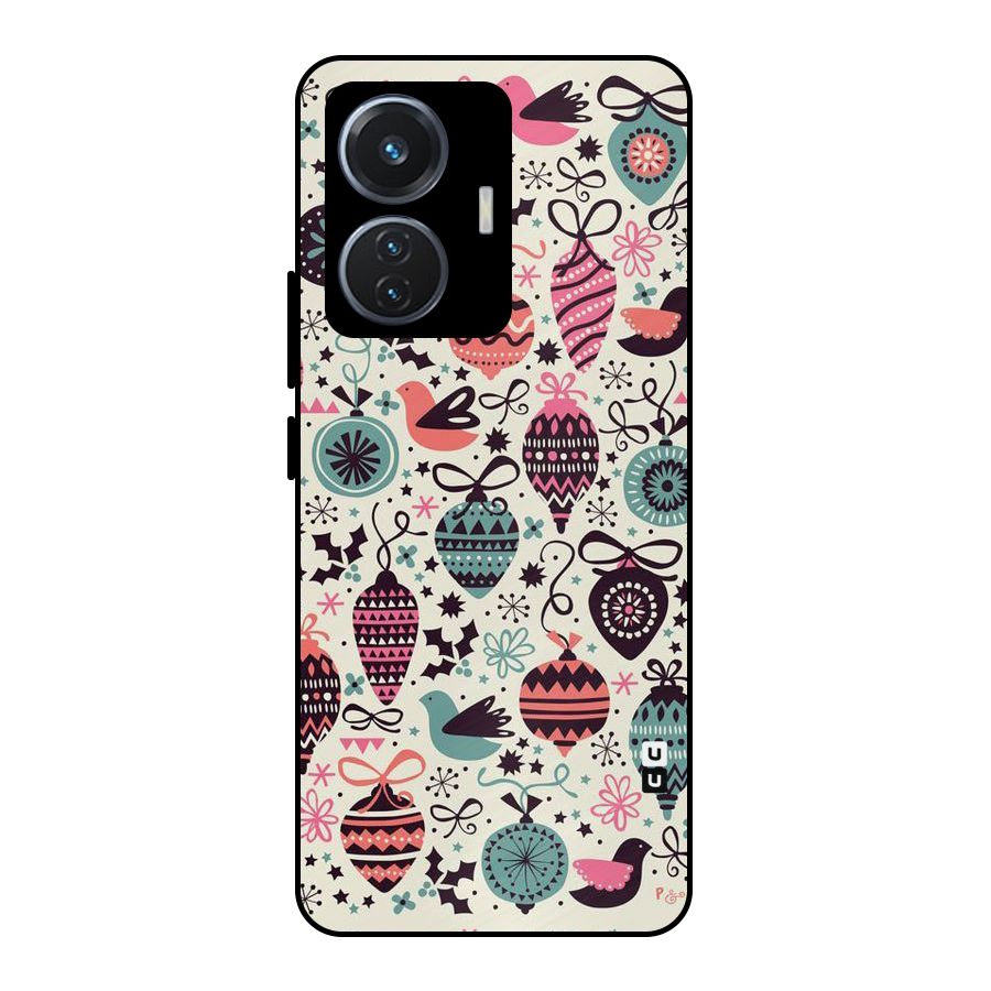 Celebration Pattern Metal Back Case for Vivo T1 44W