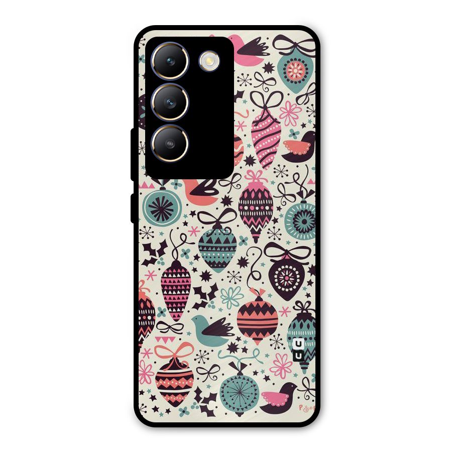 Celebration Pattern Metal Back Case for Vivo T3 5G