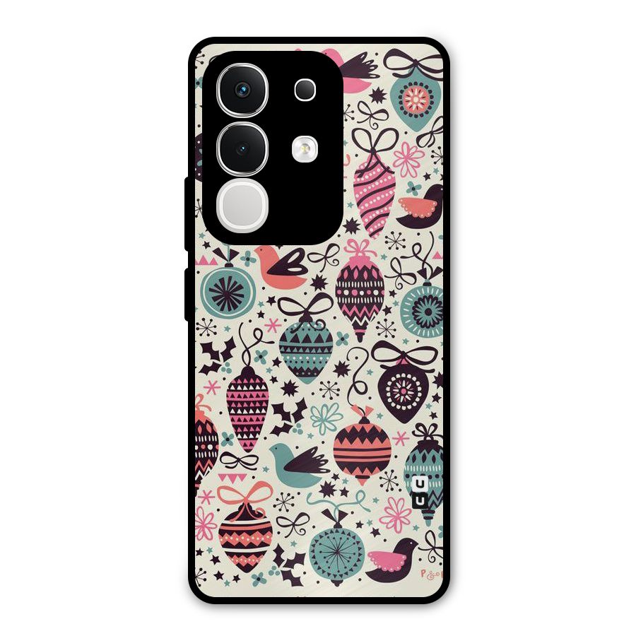 Celebration Pattern Metal Back Case for Vivo T4x