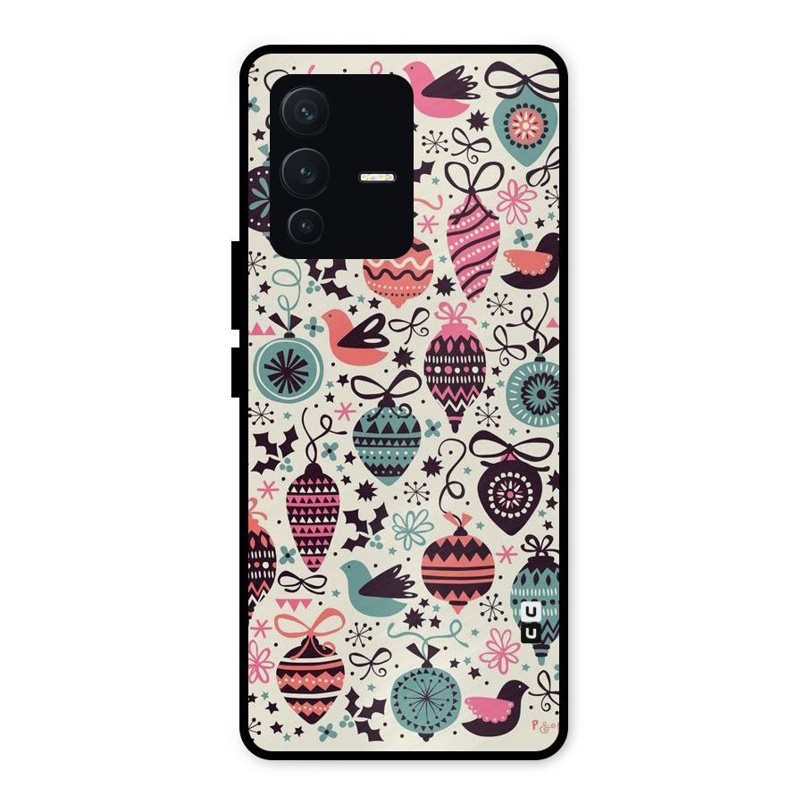 Celebration Pattern Metal Back Case for Vivo V23 5G