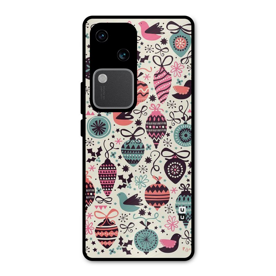Celebration Pattern Metal Back Case for Vivo V30 Pro