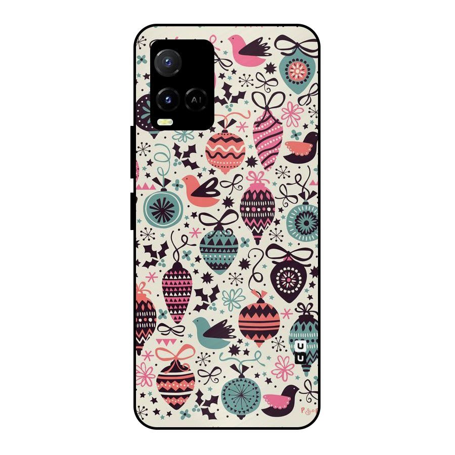 Celebration Pattern Metal Back Case for Vivo Y21 2021