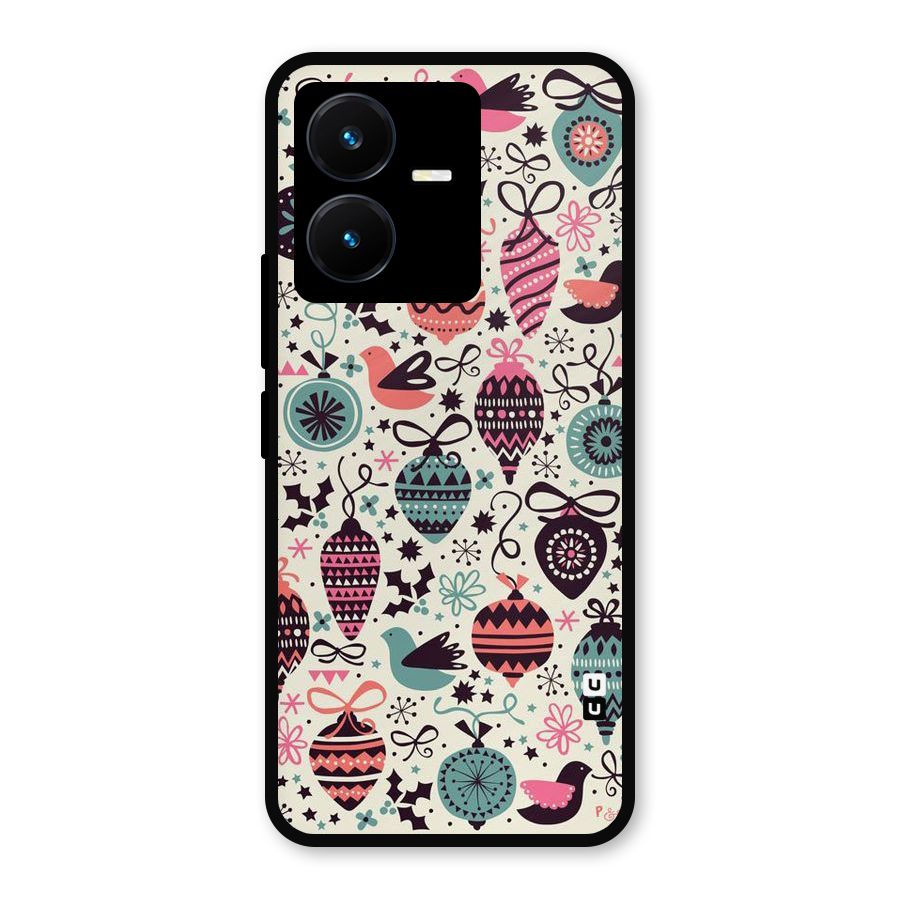 Celebration Pattern Metal Back Case for Vivo Y22
