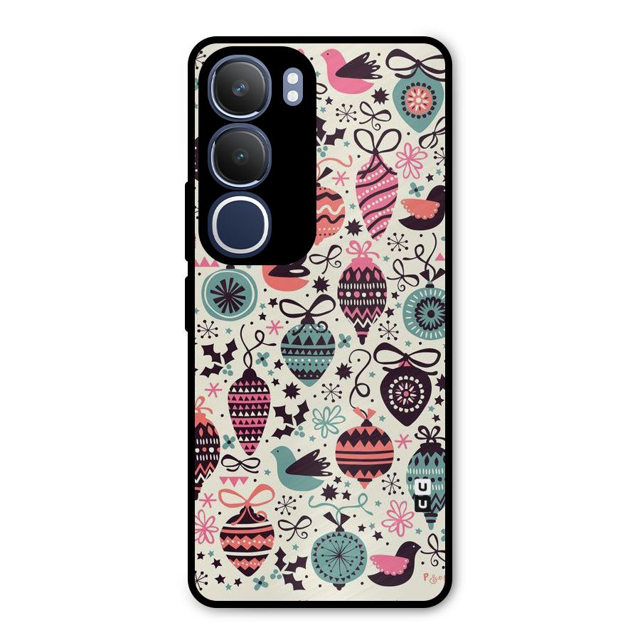 Celebration Pattern Metal Back Case for Vivo Y29