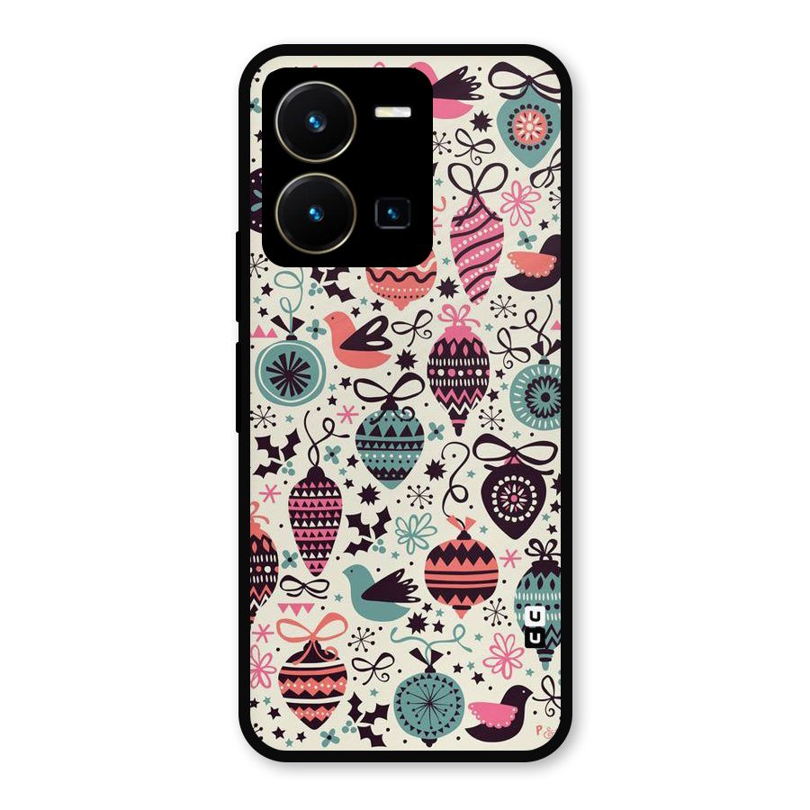 Celebration Pattern Metal Back Case for Vivo Y35