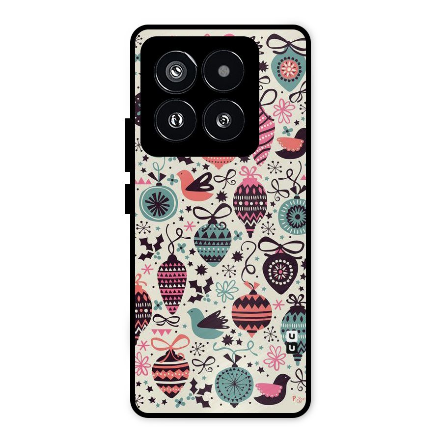 Celebration Pattern Metal Back Case for Xiaomi 14 Pro
