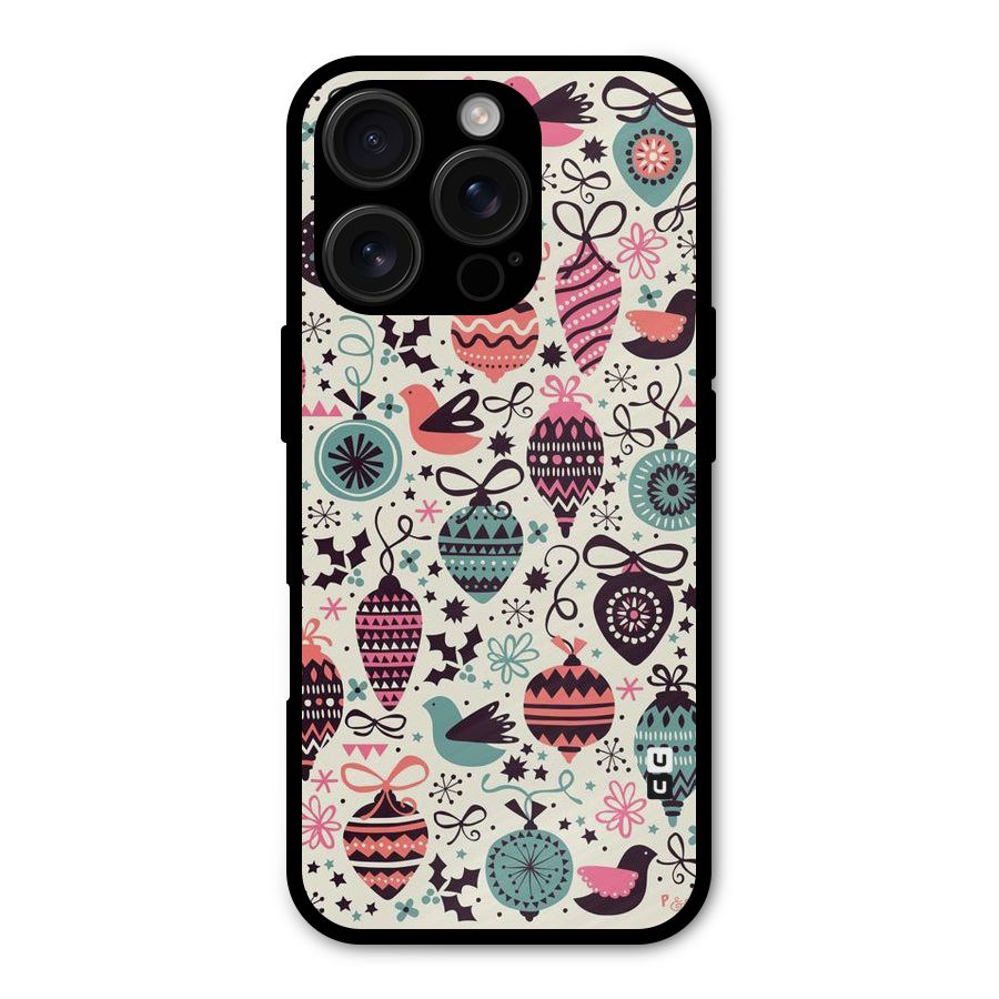 Celebration Pattern Metal Back Case for iPhone 16 Pro