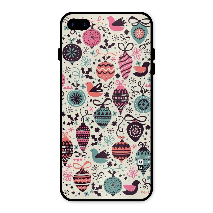 Celebration Pattern Metal Back Case for iPhone 8 Plus