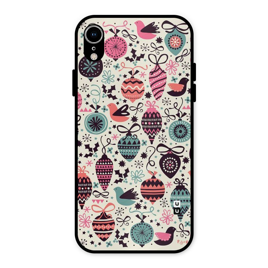 Celebration Pattern Metal Back Case for iPhone XR