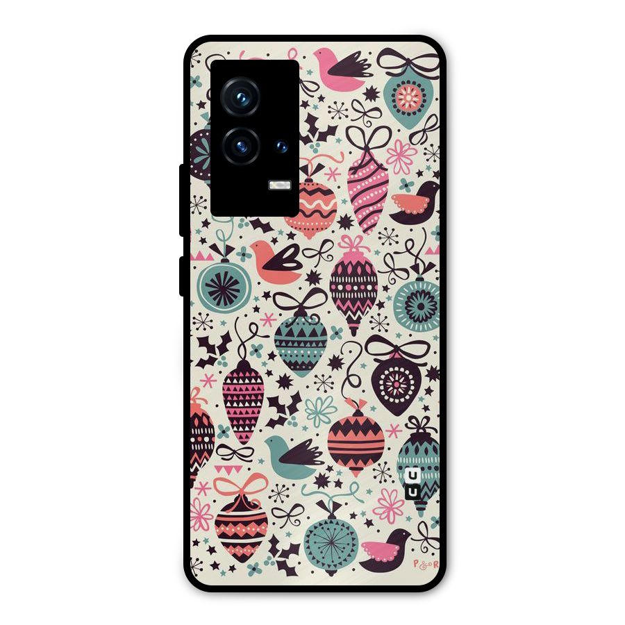 Celebration Pattern Metal Back Case for iQOO 9 5G