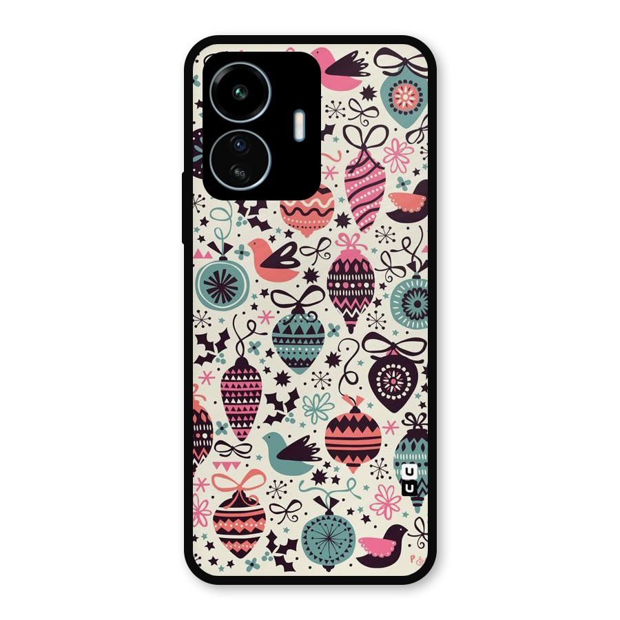 Celebration Pattern Metal Back Case for vivo iQOO Z6 Lite 5G