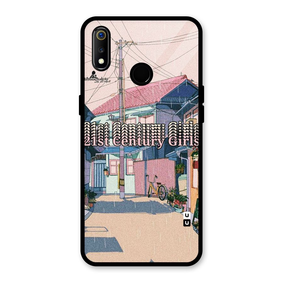 Century Girls Glass Back Case for Realme 3i