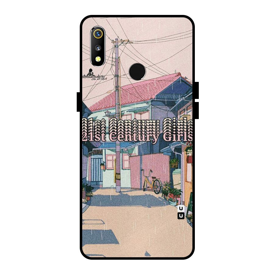 Century Girls Metal Back Case for Realme 3