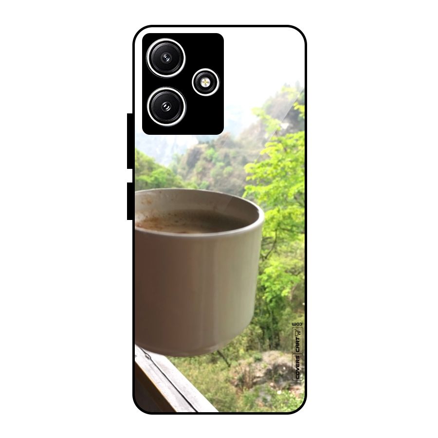 Chai With Mountain View Glass Back Case for Poco M6 Pro