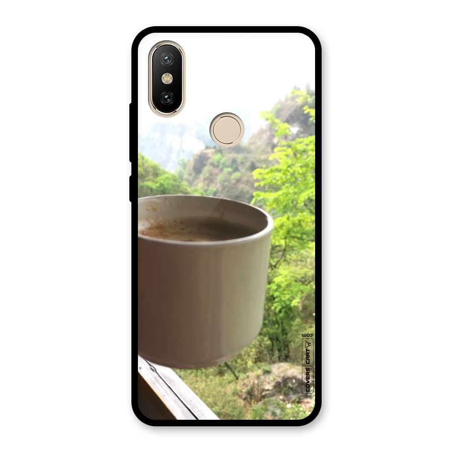Chai With Mountain View Glass Back Case for Redmi A2