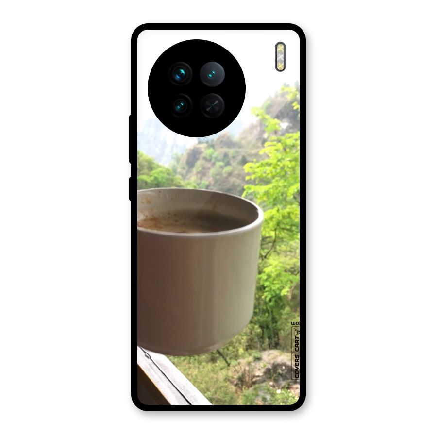 Chai With Mountain View Glass Back Case for Vivo X90