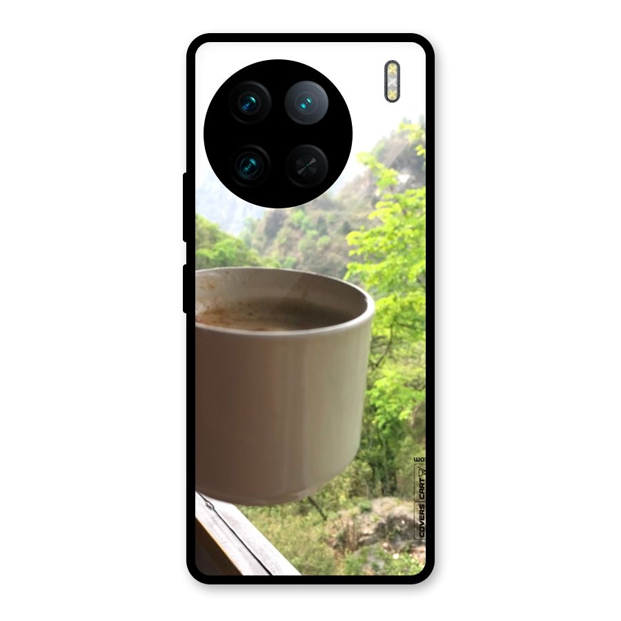 Chai With Mountain View Glass Back Case for Vivo X90 Pro