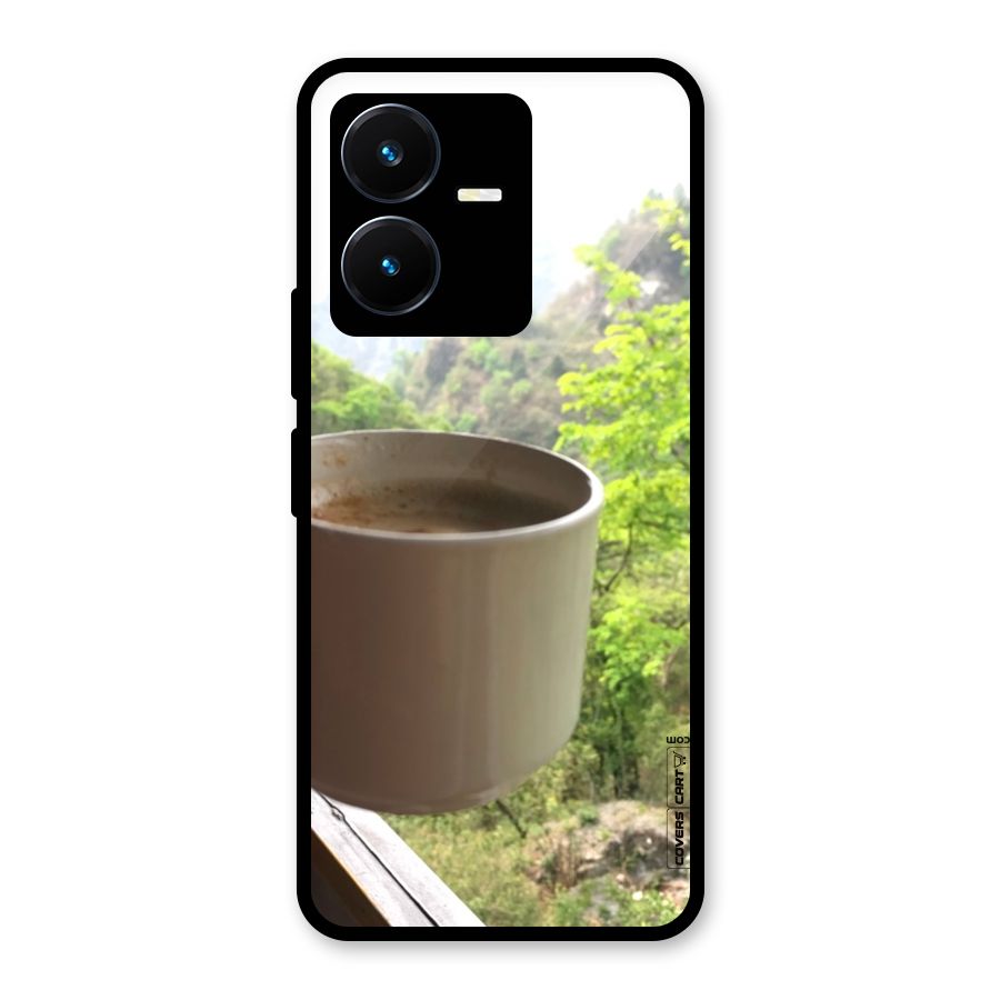 Chai With Mountain View Glass Back Case for Vivo Y22s