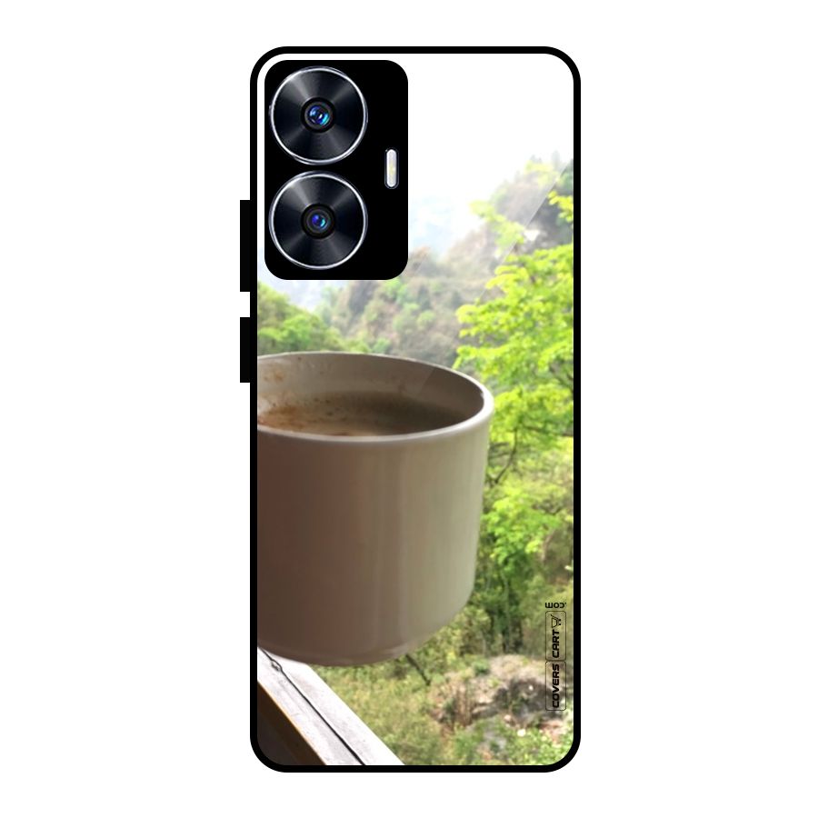 Chai With Mountain View Glass Back Case for realme C55