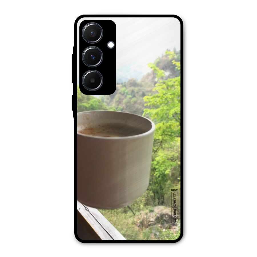 Chai With Mountain View Metal Back Case for Galaxy A55