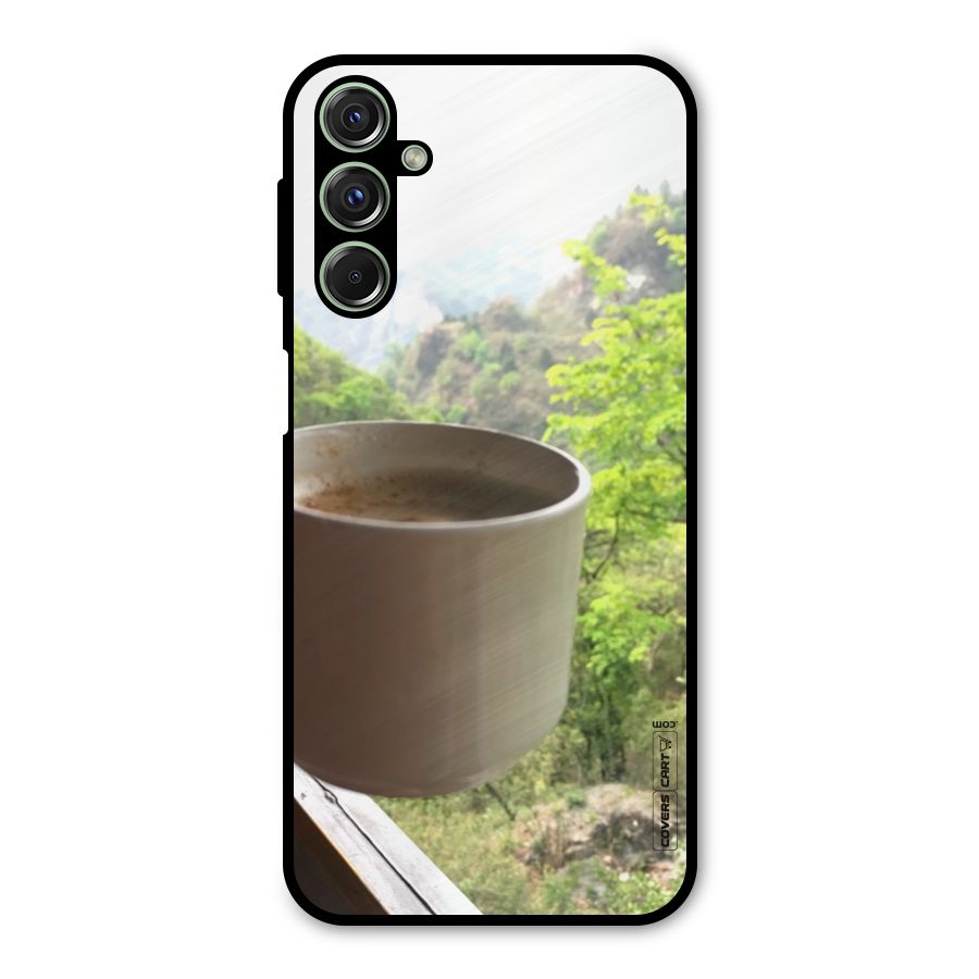 Chai With Mountain View Metal Back Case for Galaxy F34