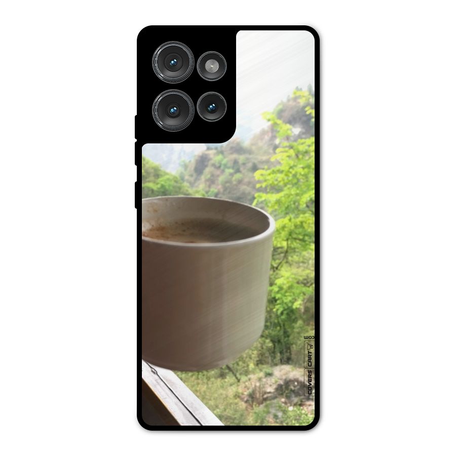 Chai With Mountain View Metal Back Case for Motorola Edge 50