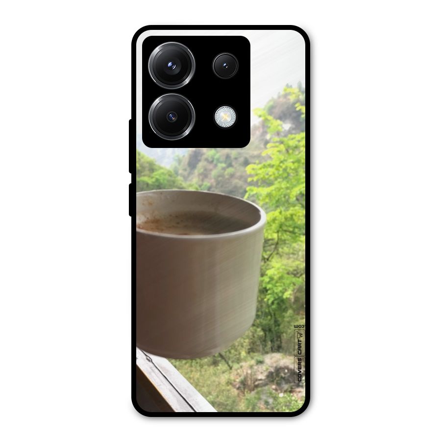 Chai With Mountain View Metal Back Case for Poco X6