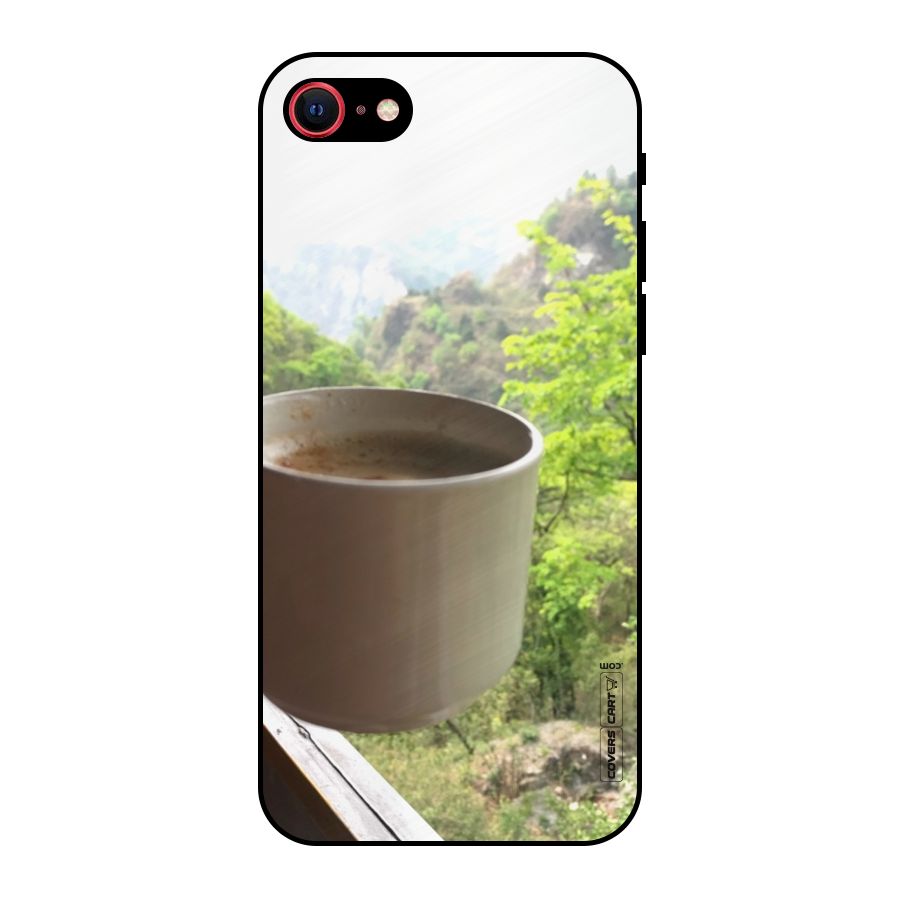 Chai With Mountain View Metal Back Case for iPhone 8