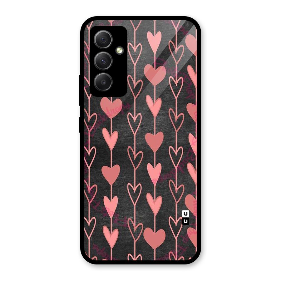 Chain Of Hearts Glass Back Case for Galaxy A34