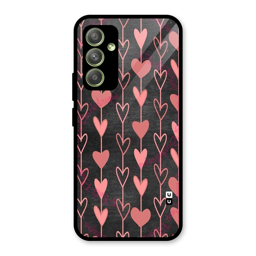 Chain Of Hearts Glass Back Case for Galaxy A54