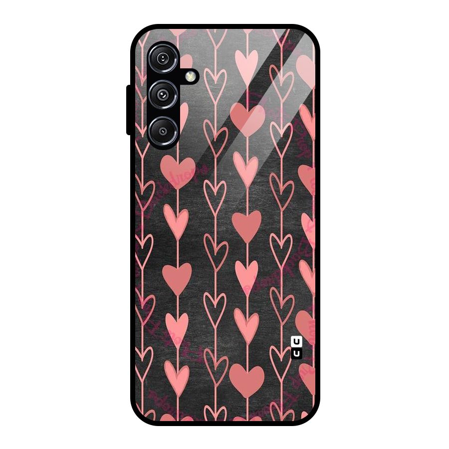 Chain Of Hearts Glass Back Case for Galaxy M34 5G