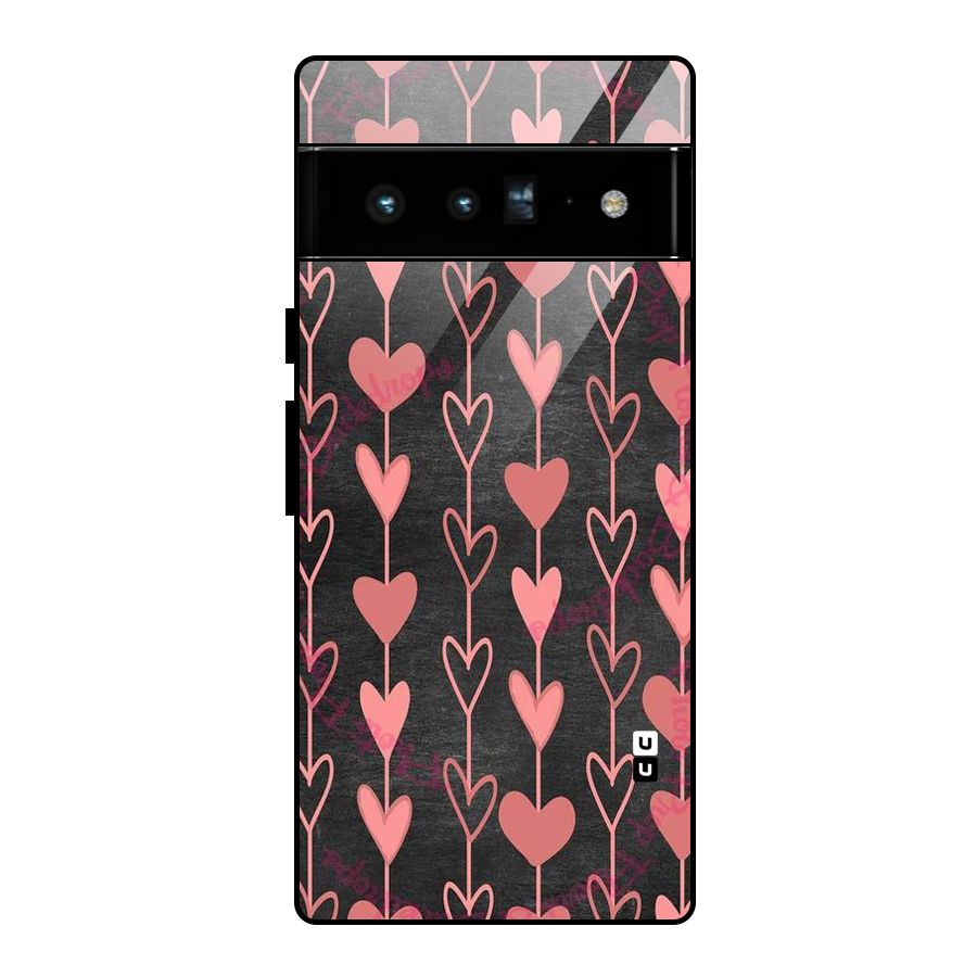 Chain Of Hearts Glass Back Case for Google Pixel 6 Pro