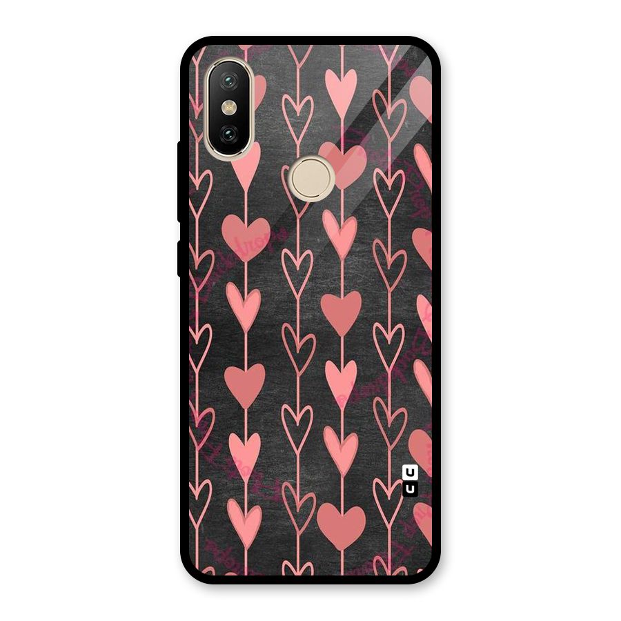 Chain Of Hearts Glass Back Case for Redmi A2