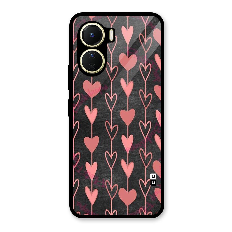 Chain Of Hearts Glass Back Case for Vivo Y56