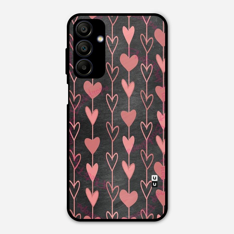 Chain Of Hearts Metal Back Case for Galaxy A15 5G