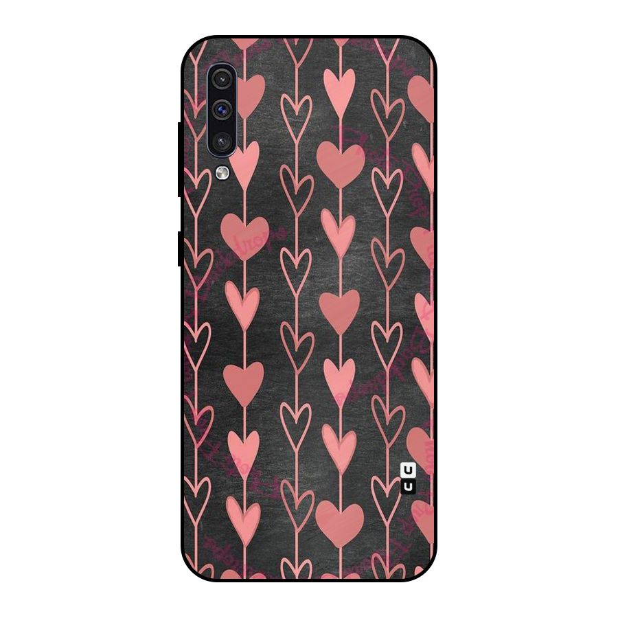 Chain Of Hearts Metal Back Case for Galaxy A30s