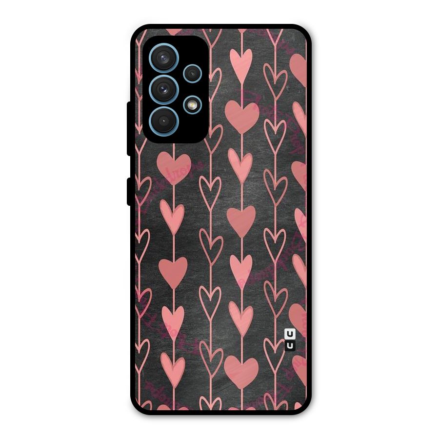 Chain Of Hearts Metal Back Case for Galaxy A32