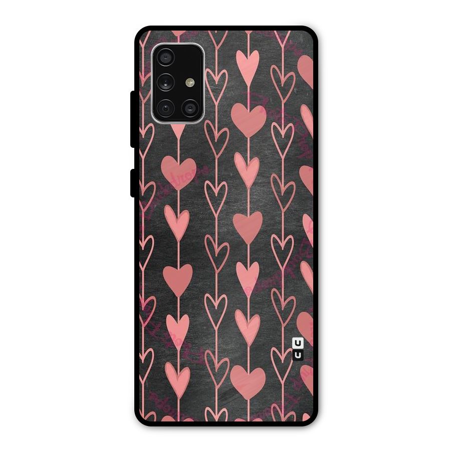 Chain Of Hearts Metal Back Case for Galaxy A71