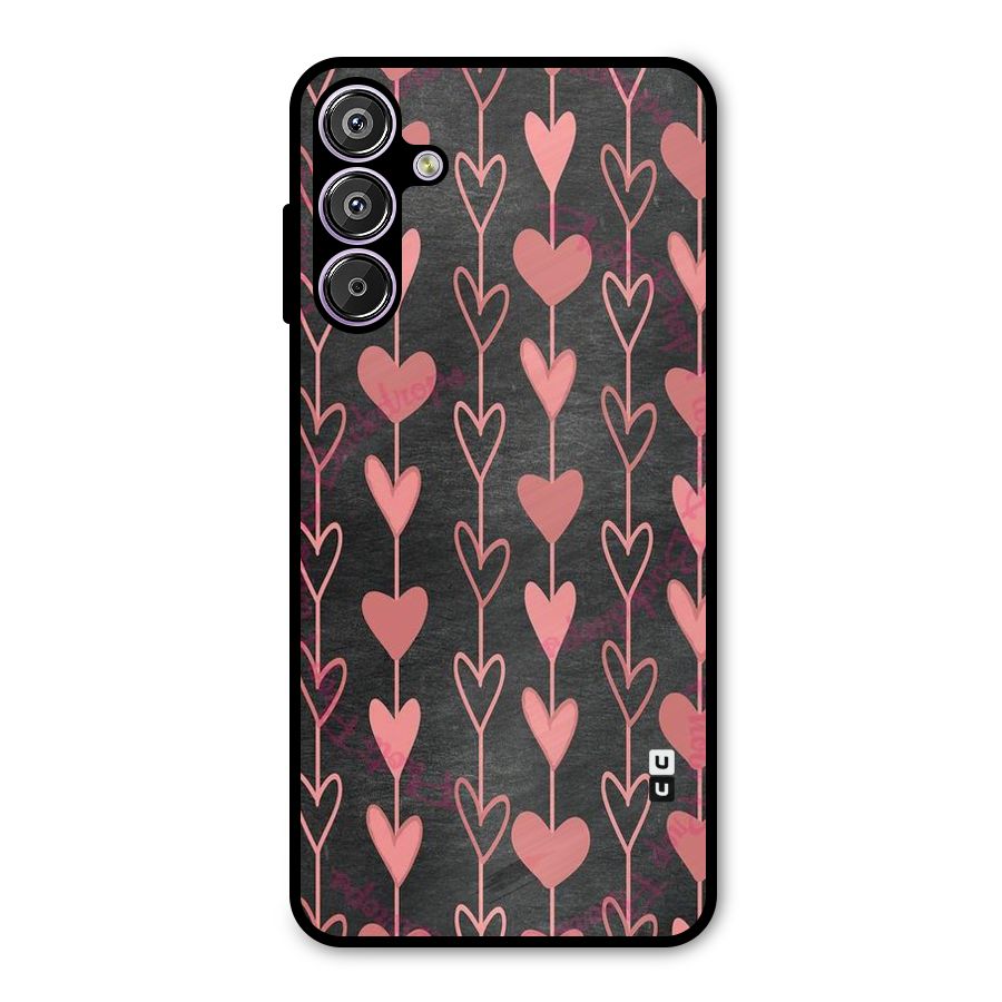 Chain Of Hearts Metal Back Case for Galaxy M15