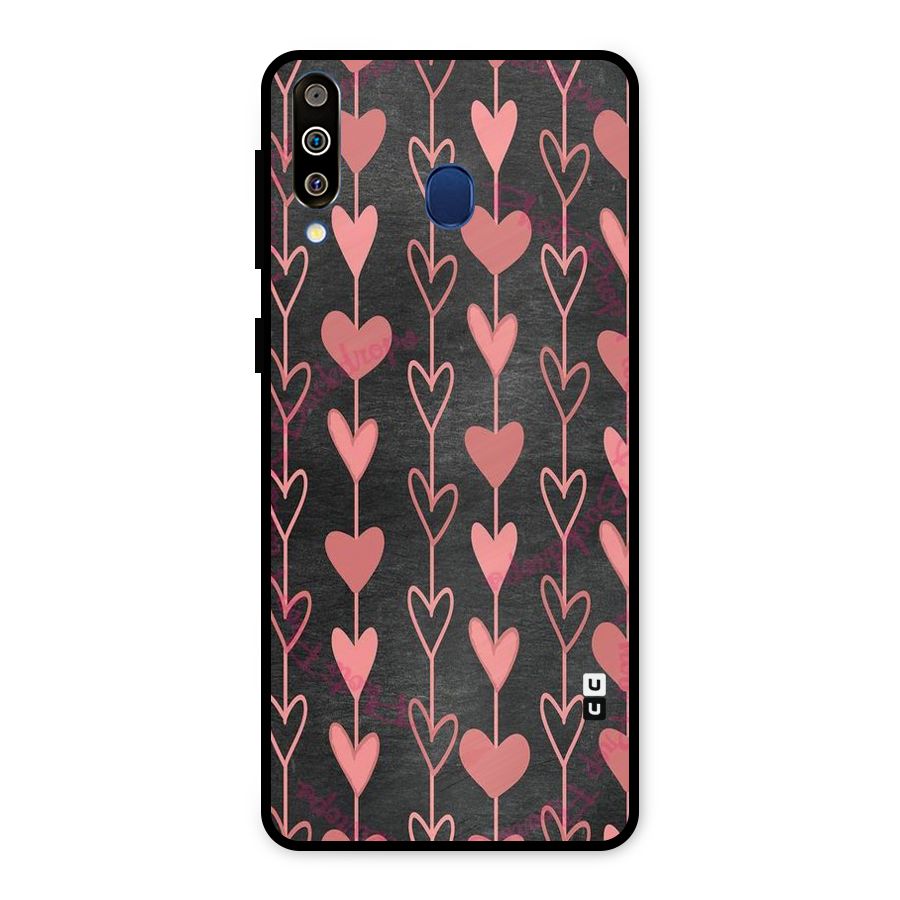 Chain Of Hearts Metal Back Case for Galaxy M30