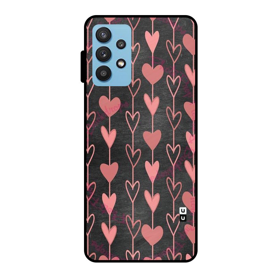 Chain Of Hearts Metal Back Case for Galaxy M32 5G