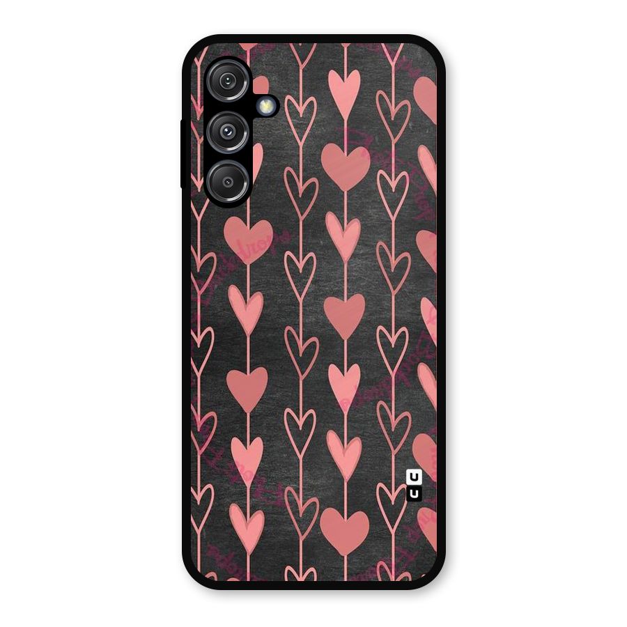 Chain Of Hearts Metal Back Case for Galaxy M34 5G