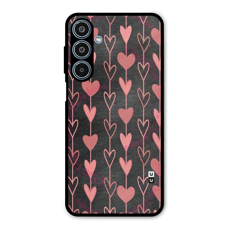 Chain Of Hearts Metal Back Case for Galaxy M35