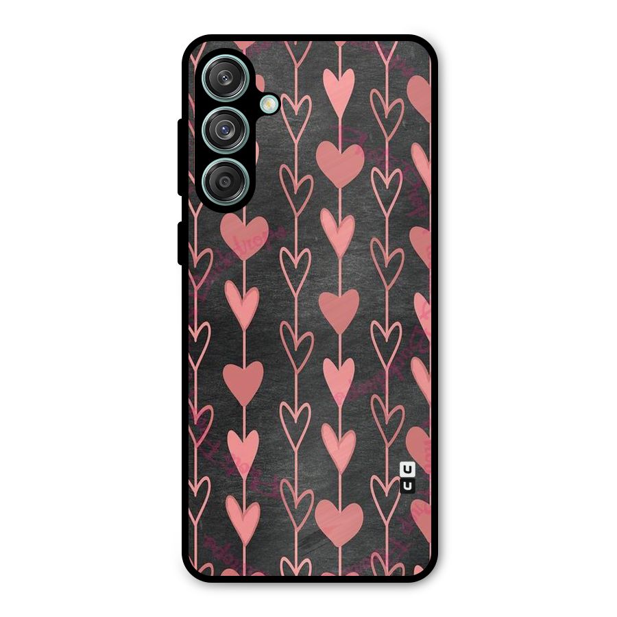 Chain Of Hearts Metal Back Case for Galaxy M55 5G