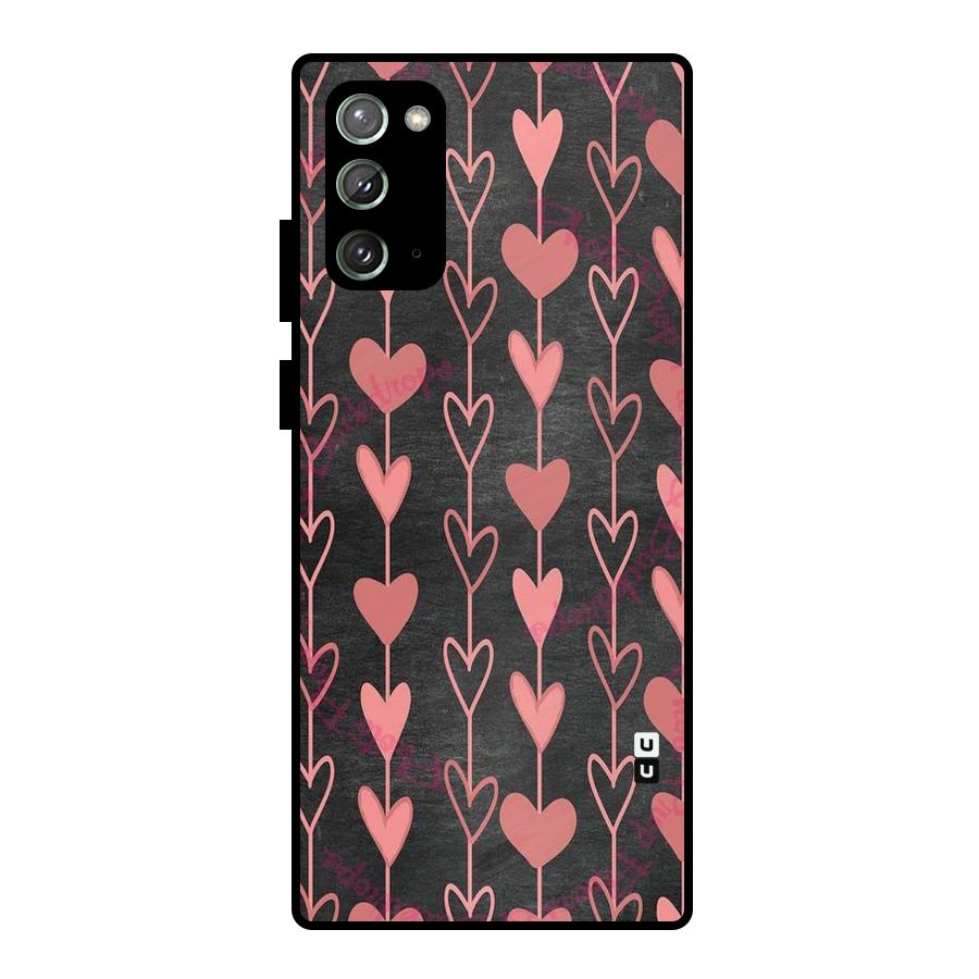 Chain Of Hearts Metal Back Case for Galaxy Note 20