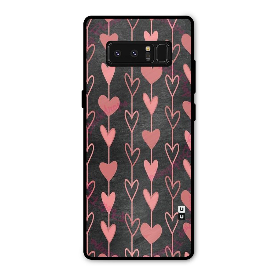Chain Of Hearts Metal Back Case for Galaxy Note 8